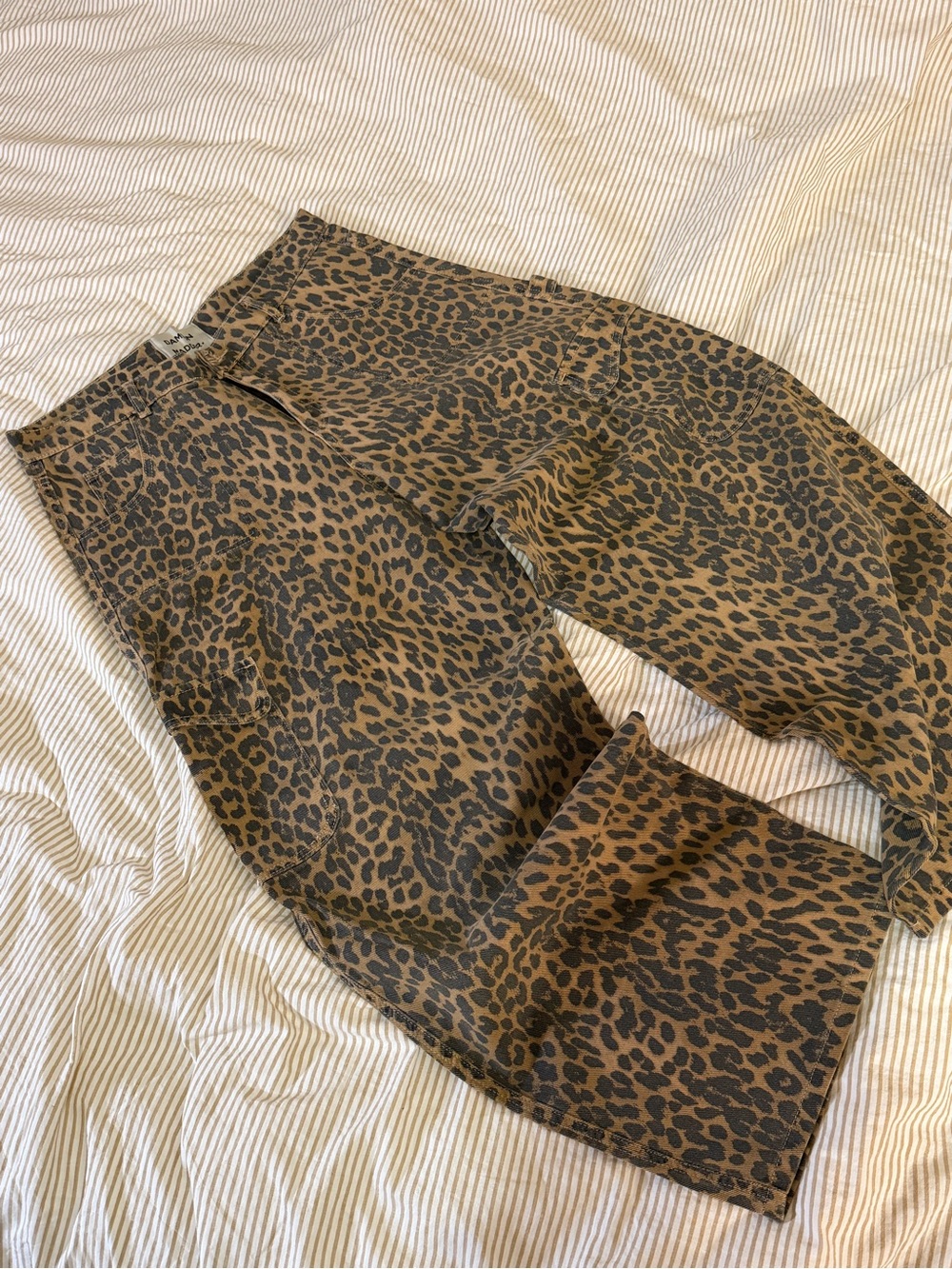 Damson Madder Leopard Print High-Rise Women’s Jeans - Brown